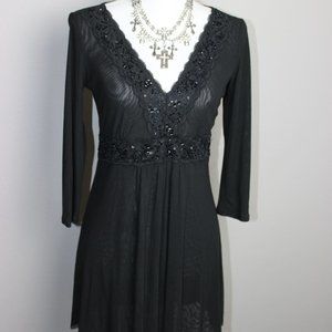 Express Brand Beaded Sheer Dress